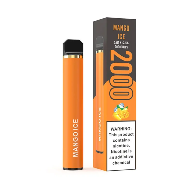 3,6 V Spannung 1500 mAh Einweg-Vape-E-Zigarette Mango-Eis-Geschmack