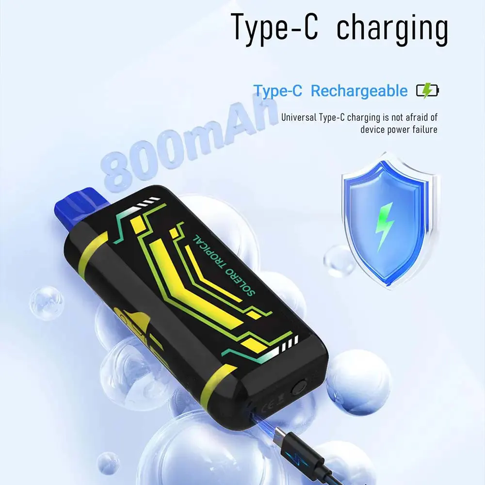20ml E-liquid Premium Rechargeable Disposable Vape 20000 Puffs 800mAh Dual Mesh Coil with LED Display Screen