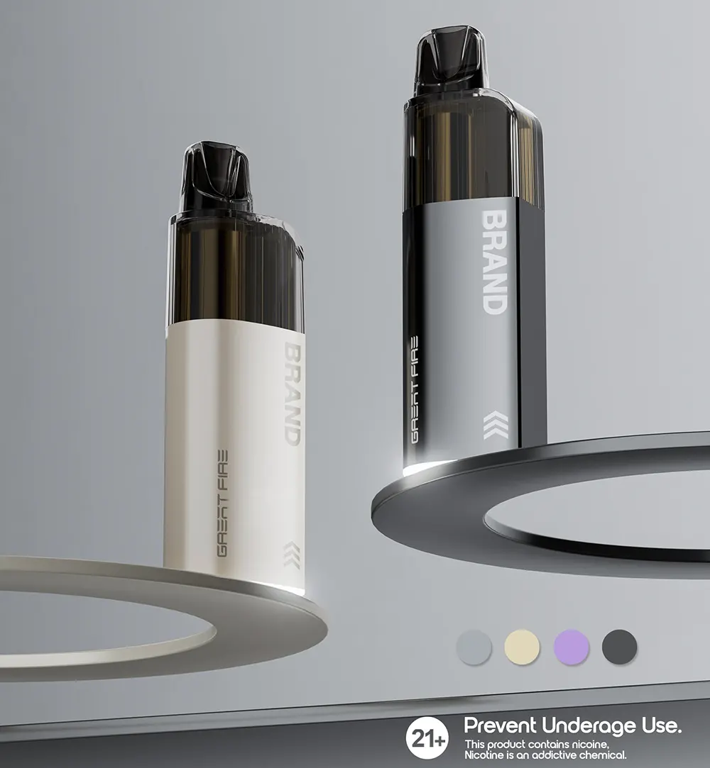 Aluminum Alloy Disposable Vape Stick Ceramic Coil 15000 Puffs 14ml E-liquid with Bottom Light Indicator
