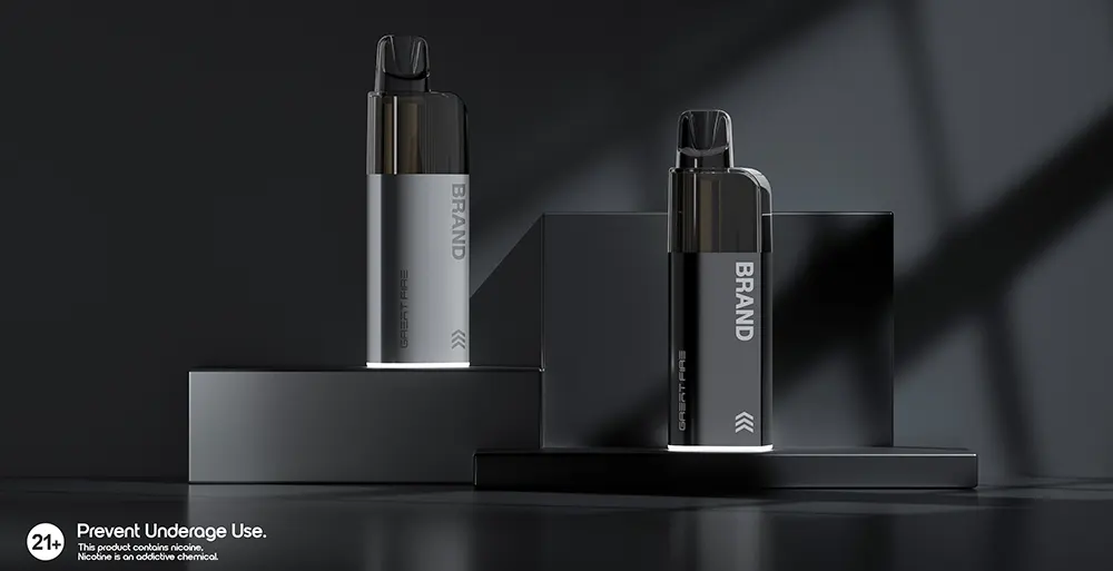 Aluminum Alloy Disposable Vape Stick Ceramic Coil 15000 Puffs 14ml E-liquid with Bottom Light Indicator