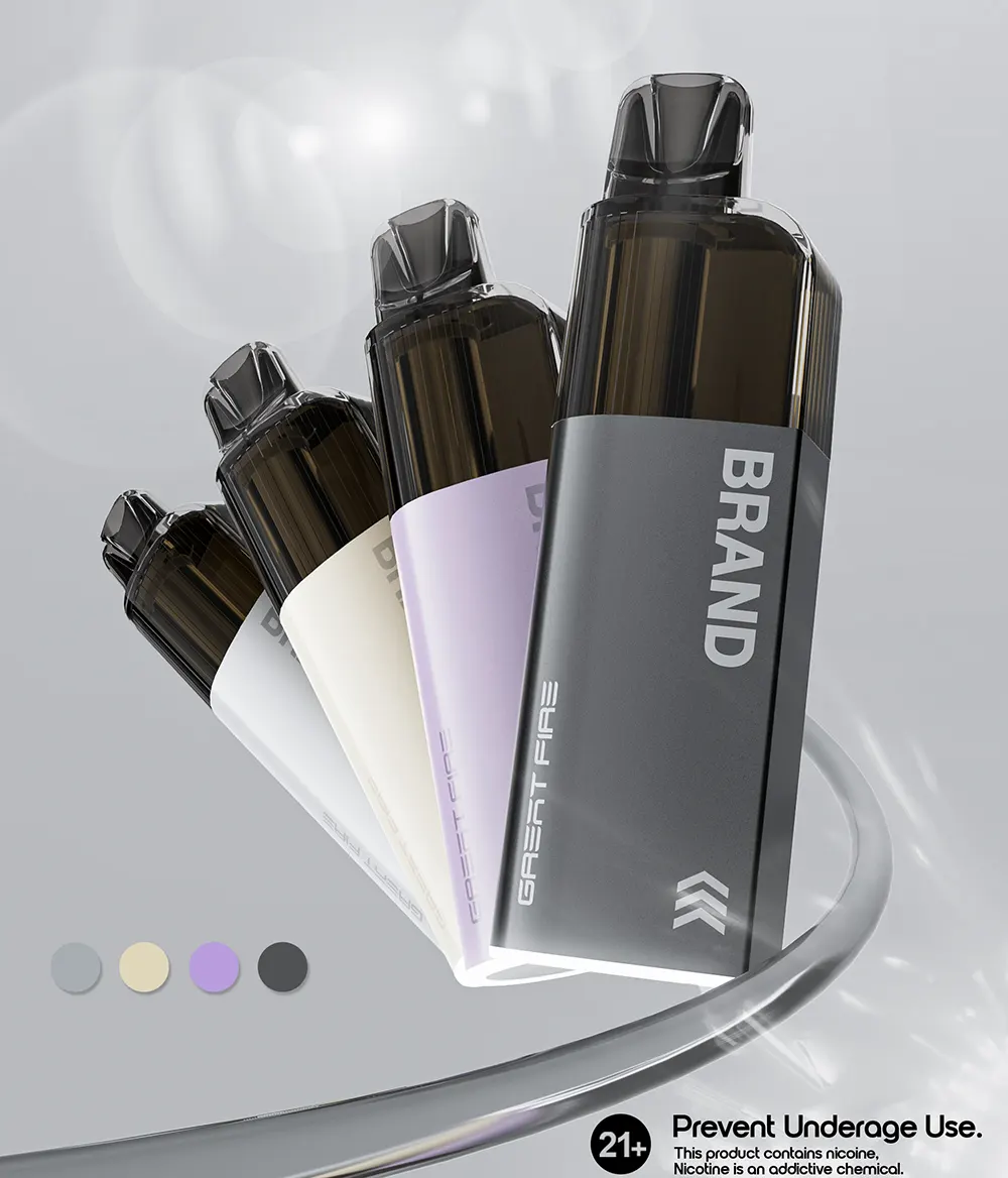 Aluminum Alloy Disposable Vape Stick Ceramic Coil 15000 Puffs 14ml E-liquid with Bottom Light Indicator