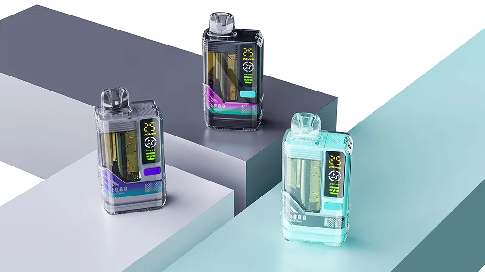 Crystal Clear Disposable Vape Device 18ml E-Liquid 700mAh Battery RGB Indicator Adjustable Power & Airflow