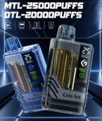 Crystal Clear Disposable Vape Device 18ml E-Liquid 700mAh Battery RGB Indicator Adjustable Power & Airflow