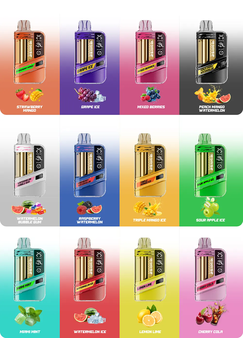 Crystal Dual Coil Disposable Vape Pod Prefilled 18ml 25,000 Puffs with RGB Battery Indicator