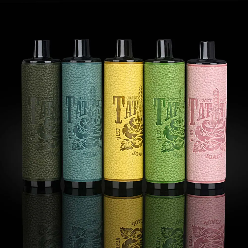 High-Capacity Rechargeable Vape Adjustable Airflow 16ml E-liquid PC+Leather Finish