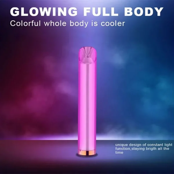 RGB Light Glowing Full Body Colorful Disposable Vape OEM / ODM Factory