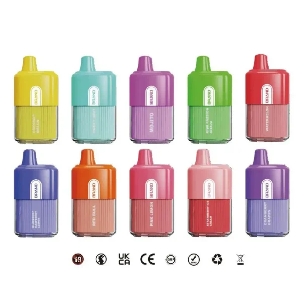 Colorful 10000 Puffs 550mAh Rechargeable Disposable Vape E-Cigarette 10ML E-liquid 1.2Ω Mesh Coil