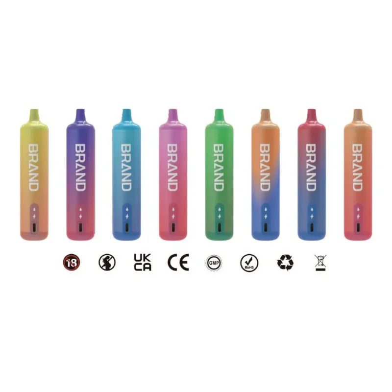 Gradient Color 15ml Prefilled E-liquid Mixed Fruit Disposable E-Cig Vape Device 600mAh Battery