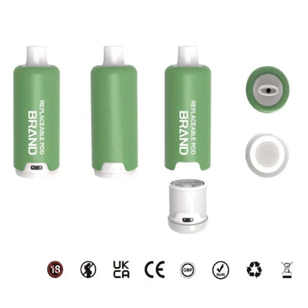 High-Capacity 15ml E-liquid Long-Lasting Replaceable Vape Pod System 650mAh Battery 1.1Ω Mesh Coil