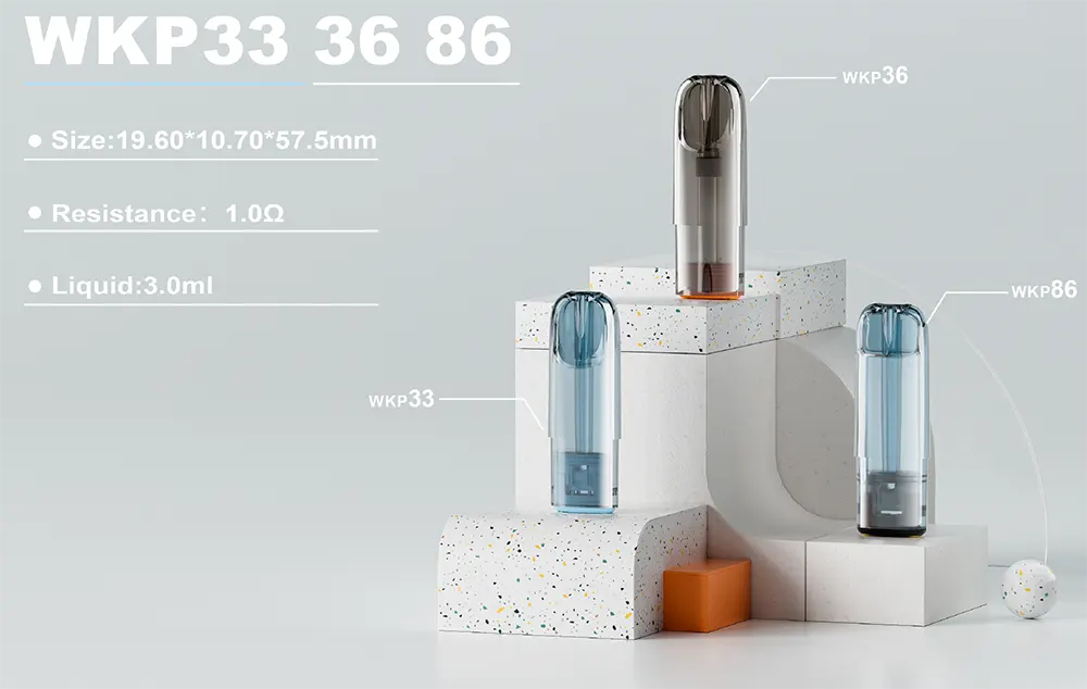   Cartucho de bobina de malha refinada de 1Ω para vaporizador POD com capacidade de 3ml  