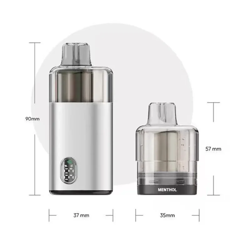 Vaporizador compatible con TPD de 10 000 bocanadas con cápsulas dobles de 2 + 10 ml y batería de 650 mAh.