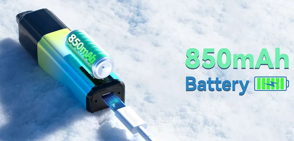 Vaporizador compatible con TPD, 6000 inhalaciones, tanque doble de 2+10 ml, batería de 850 mAh, 20 mg de nicotina