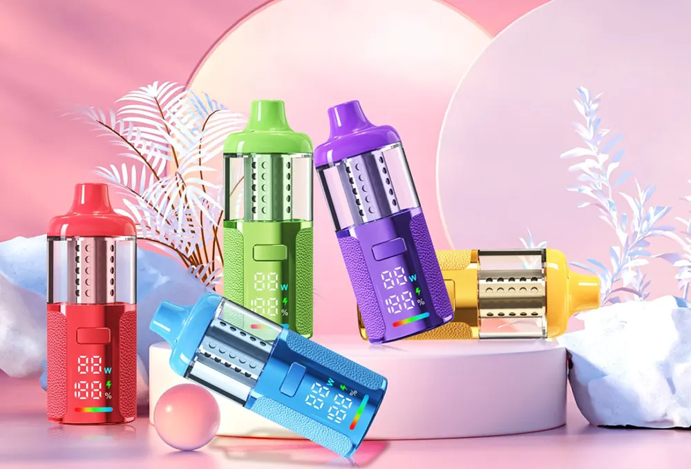  High Performance 23ML Large Disposable Vape 1000mAh Mesh Coil Enhanced Flavor Leather Grain Exterior   