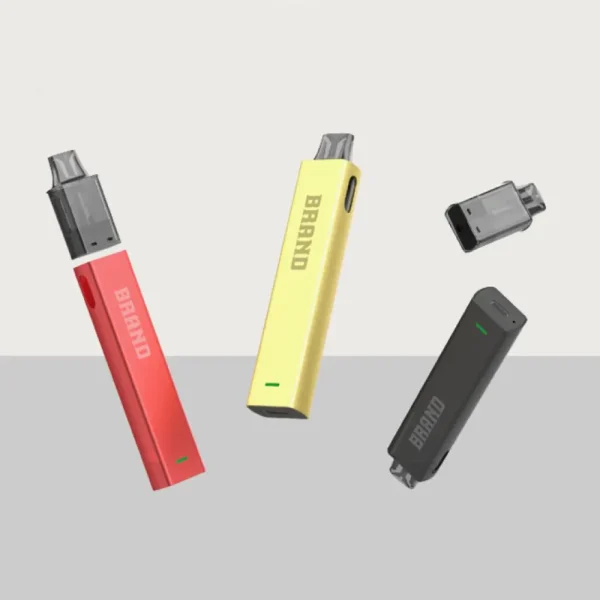 Ultra Slim Lightweight Vape POD System 500mAh Aluminium Alloy Mesh Coil Changeable Cartridge